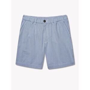 Chubbies Flat Front Blue and White Shorts Relaxed Fit